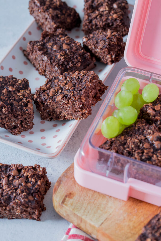 Snack für Kinder - Haferflocken Brownies