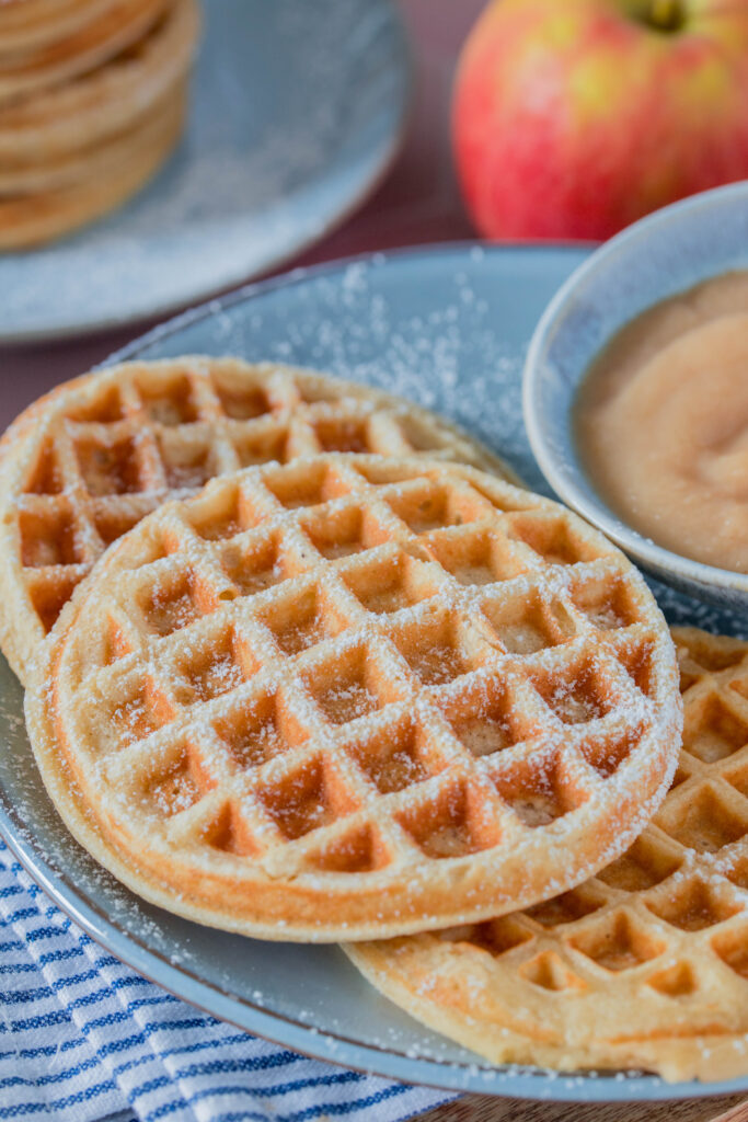 Snack für Kids: Waffeln mit Apfelmark